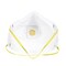 Scotch 3M N95 Paint Sanding Cup Disposable Respirator Pro-Series Valved White One Size Fits All 1 pc 8511PA1-A-PS - alternate 2